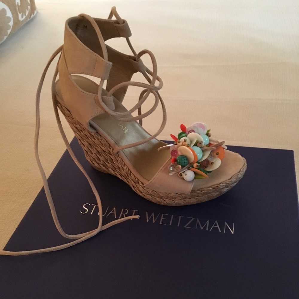 Stuart Weitzman Cake beach suede wedge